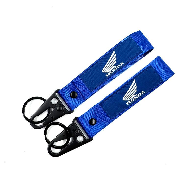 Embroidery Motorcycle Keychain Keyring Pendant Lanyard Men Gifts Accessories For Honda CB400 SH3O0 NC75O CB650 FCBF CBR25ORR CRF