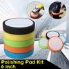 Kit de almofada de polimento de esponja plana macia de 6 polegadas 150 mm para polidor de carro automotivo