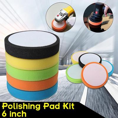 6 Inch 150mm Soft Flat Sponge Buffer Polishing Pad Kit for Auto Car Polisher