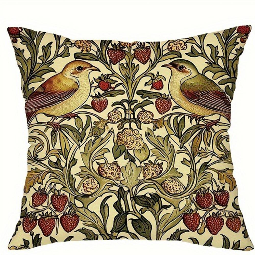 Retro kwiatowy wzór sowy ptaka poszewka na poduszkę do salonu na sofę pokrowiec na poduszkę dekoracja domu pokoju sypialni
