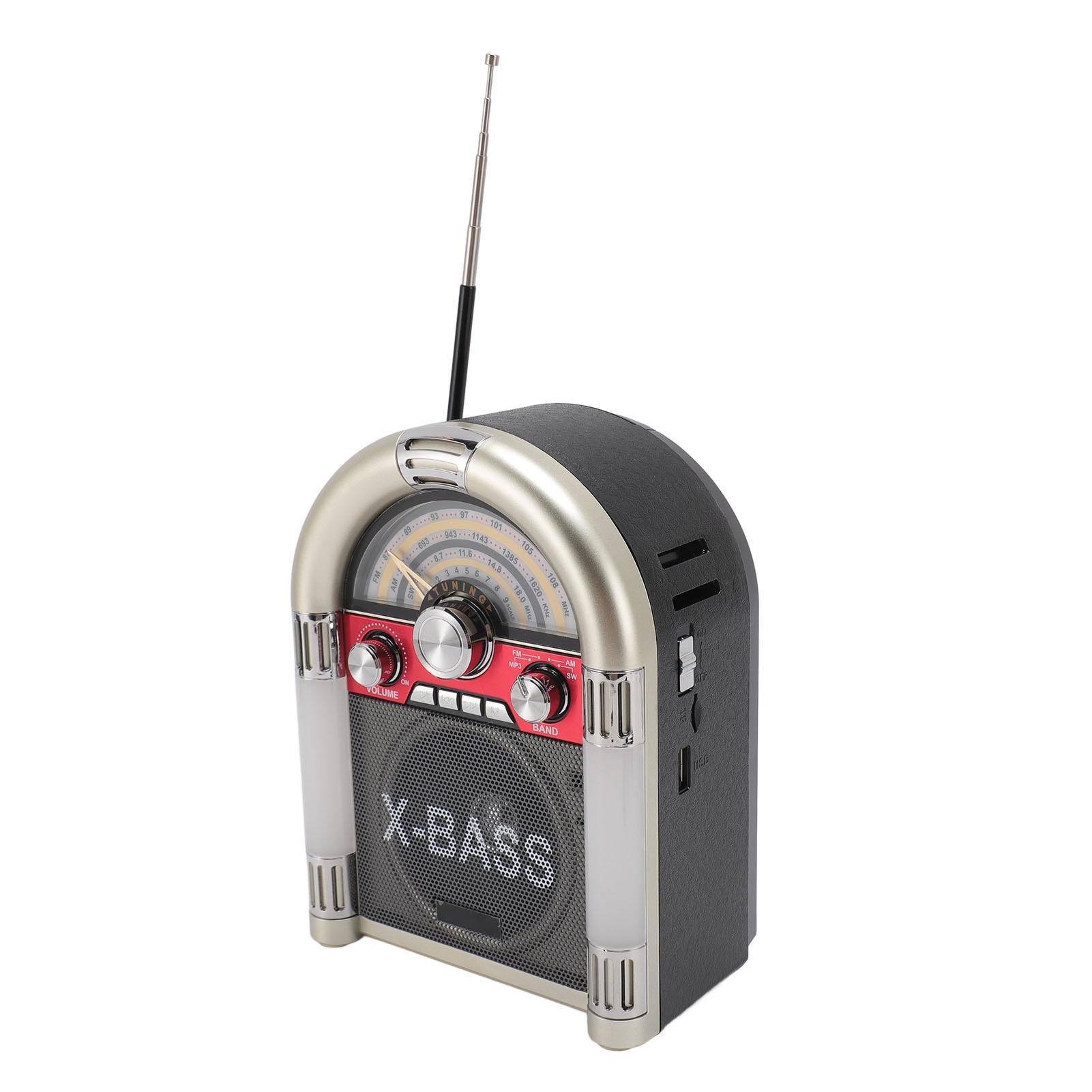 

Bluetooth-динамик AM FM SW-диапазона, приемник в стиле ретро, беспроводной многофункциональный BT-динамик EU Plug золотой