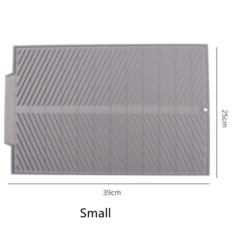 

1шт силиконовый коврик для сушки кастрюль, посуды, коврик для сушки посуды, кухонная утварь, нескользящие коврики, подставки под горячее, кухонные принадлежности L серый