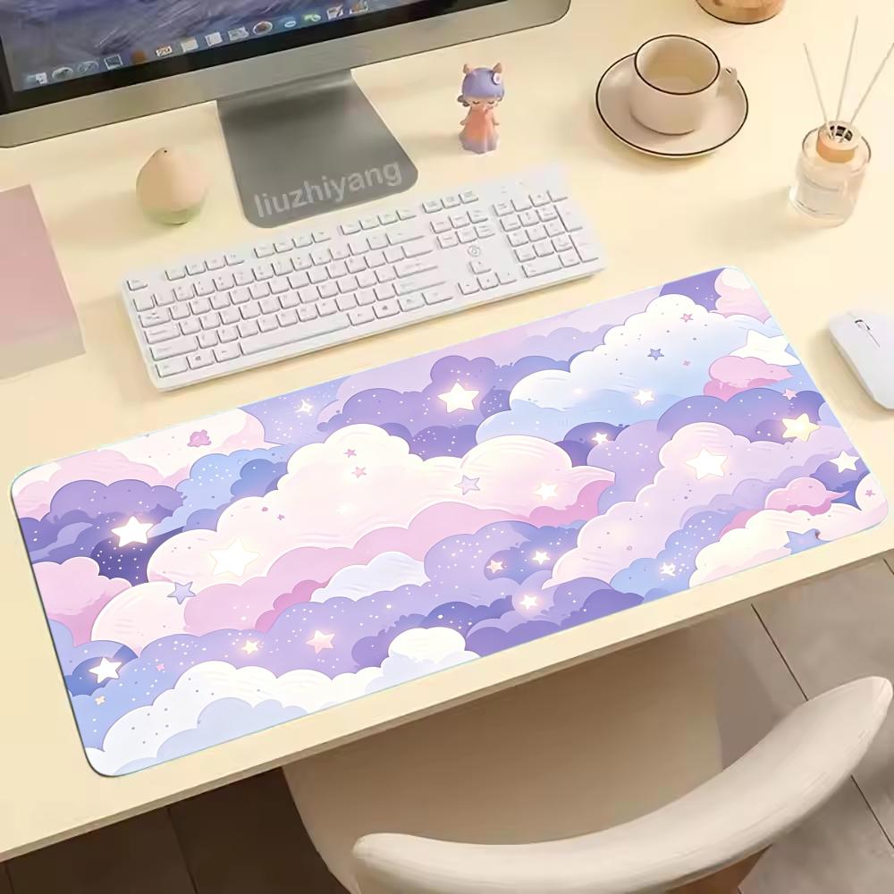 Blue Cloud Star MousePad Mouse Pad Large Computer Office Table Mats XXL Anti-slip HD Gaming Keyboard Mousepads Long Desk Mat