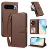 Solid Color Leather Zipper Wallet Case for Pixel 11 Pro XL with Card Slot, Google 10A Protective Cover.