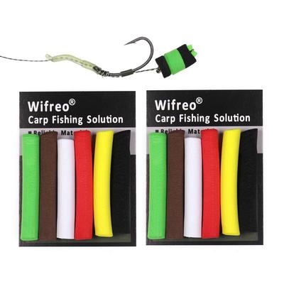 Wifreo 12PCS/2bags 8mm 5mm Carp Fishing Pop Up Foam Zig Rig Foam Sticks Hair Rig Floating Carp Fishing Bait Red Green Yellow