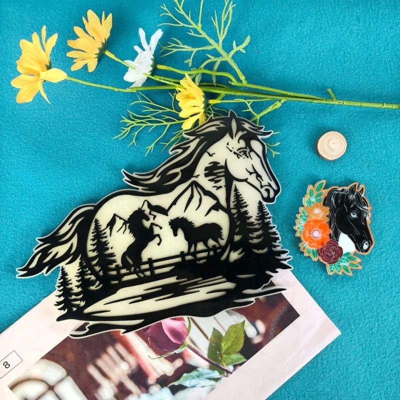 Personalized Horse Shaped Resin Wall Ornament Mold Unique Decoration Silicone Mold  Exquisite Decorative Items Moulds
