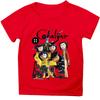 Summer Coraline Children's T-Shirt Fashionable Crew Neck Short Sleeve Horror Cartoon Print T-Shirt Top