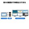 SANWA SUPPLY Display 4K Dual Screen Output A Connector Male HDMI Connector Female USB Gen1 USB-HDMI Adapter, Compatible, (USB - X2), 3.2 Compliant,