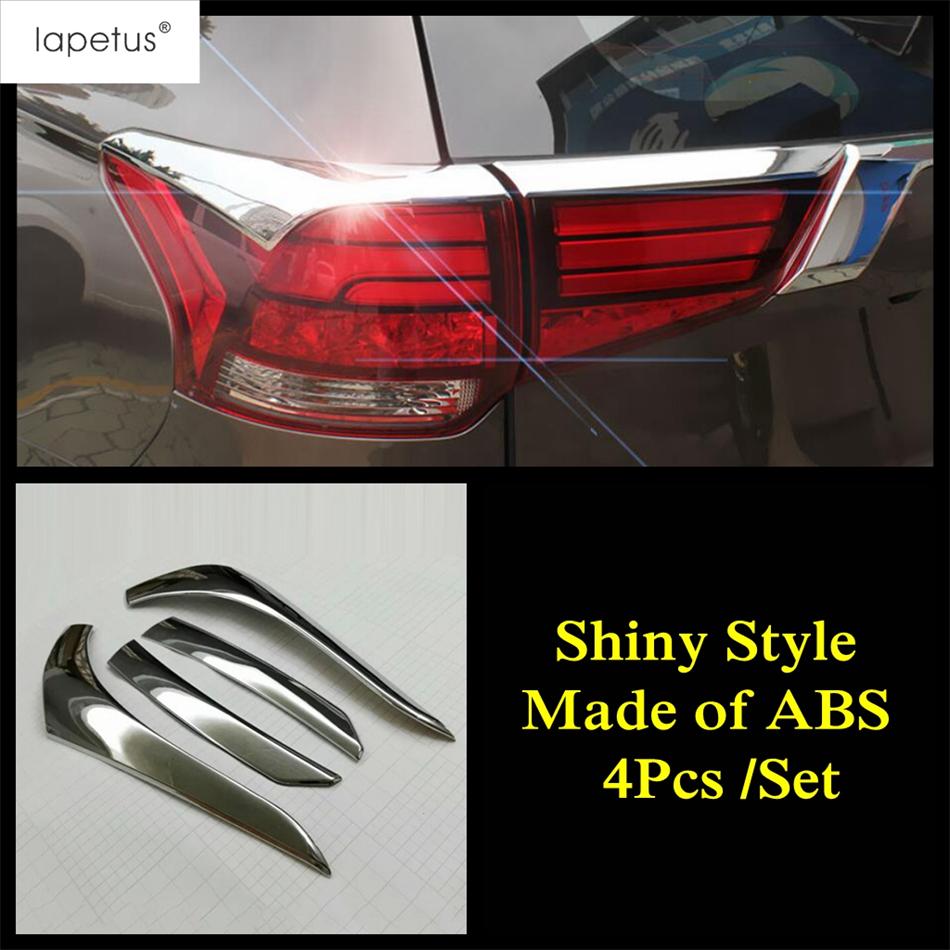 4PCS ABS Chrome Accessories For Mitsubishi Outlander 2015 -  Rear Tail Lights Lamp Eyelid Eyebrow Molding Cover Kit Trim