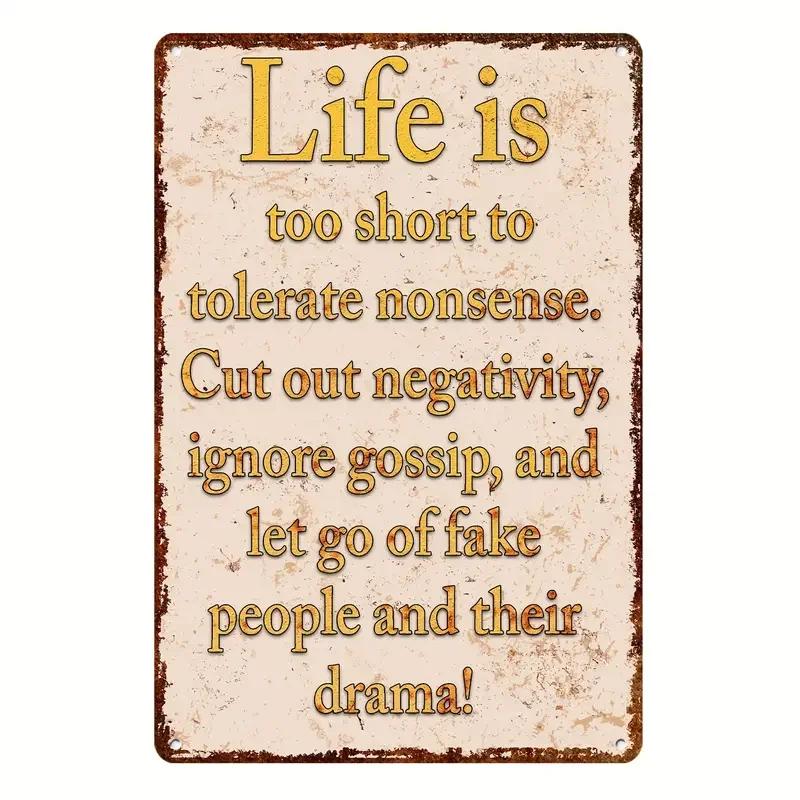Humorous Satirical Phrases Aluminum Sign Vintage Metal Sign For Home, Cafe Bar Club, Garage, Spaces LivingRoom Wall Decor