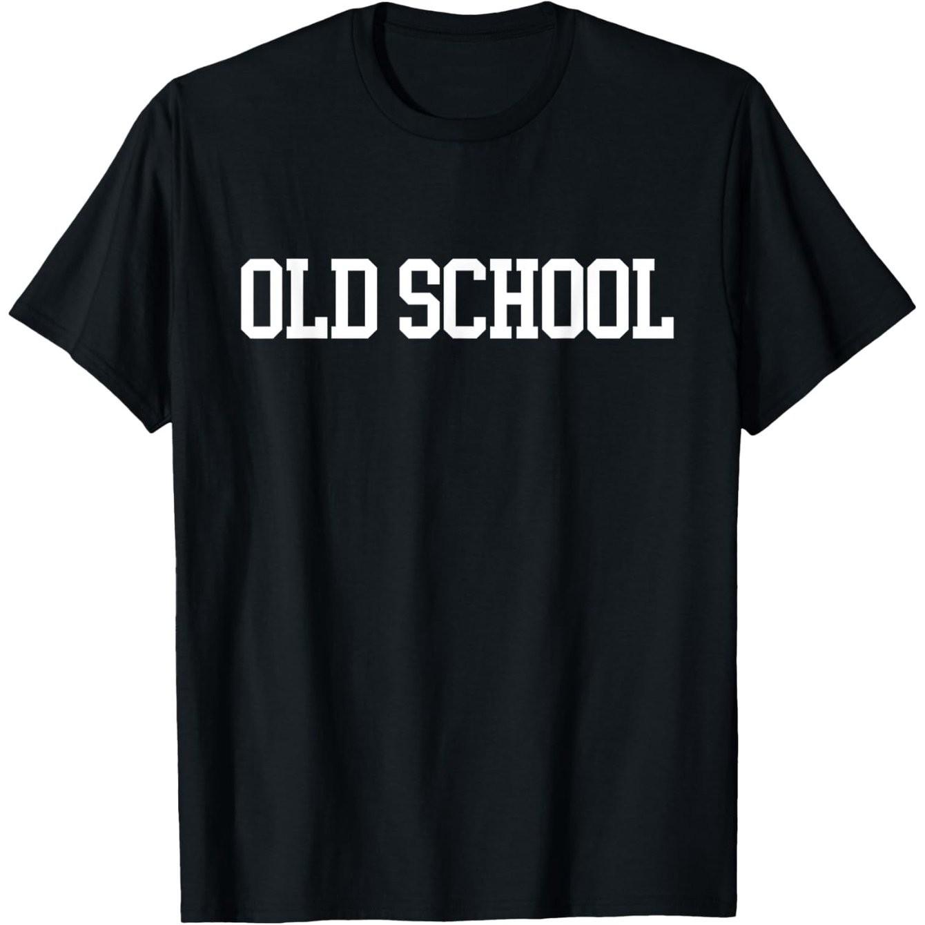 Old School Graphic Tee Men Women Retro 70s 80s 90s College Style Cotton T-Shirt S