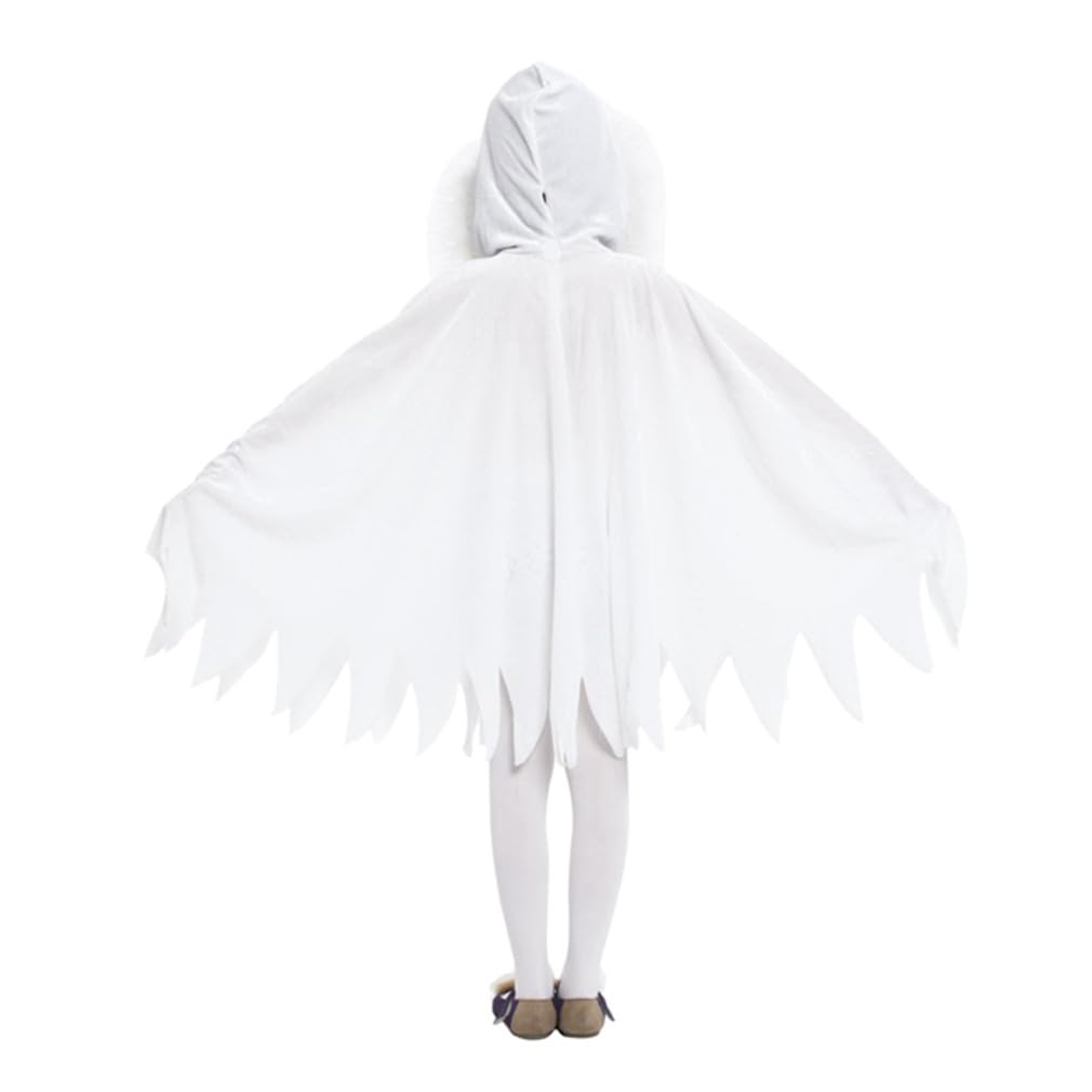 Youngfull Ghost Cloak for Kids, Halloween Cosplay, Cute Poncho, Easy To Wear, Horror Costume for Boys and Girls, Witch, Grim Reaper, Devil, Bat,
