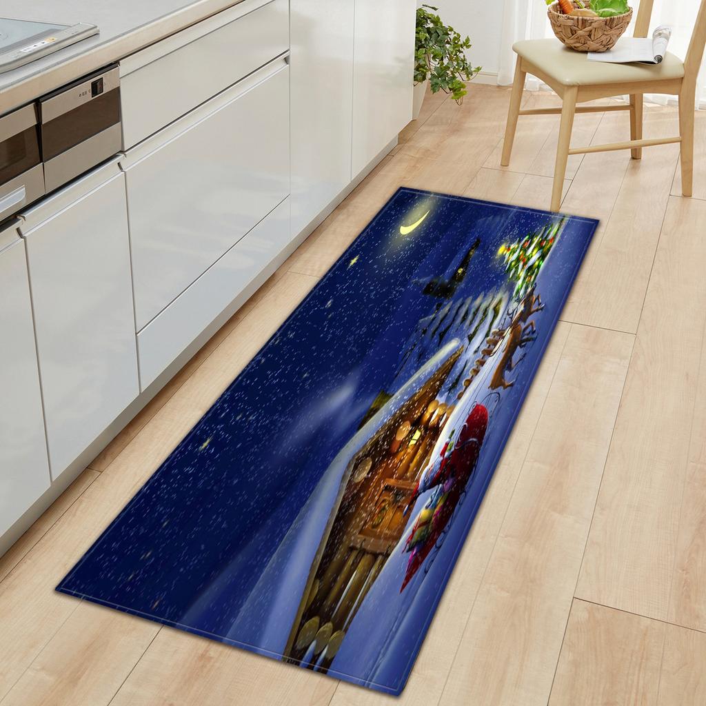 Christmas Kitchen Sand Carpet Doormat Long Floor Mat