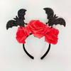 Halloween Black Bat Headband Ghost Festival Party Witch Mischievous Rose Adult Hair Accessories
