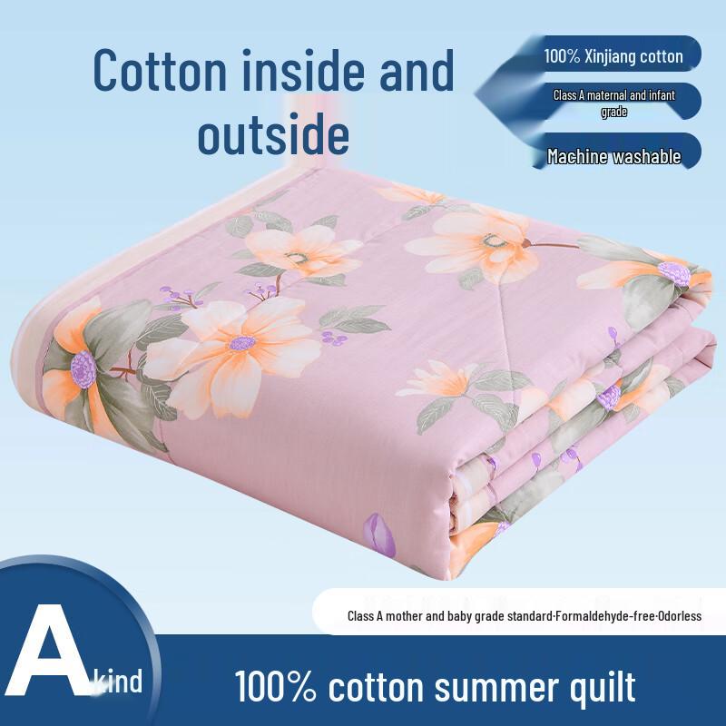 

Zile Pure Cotton Summer Quilt for Single Use, 200x230cm