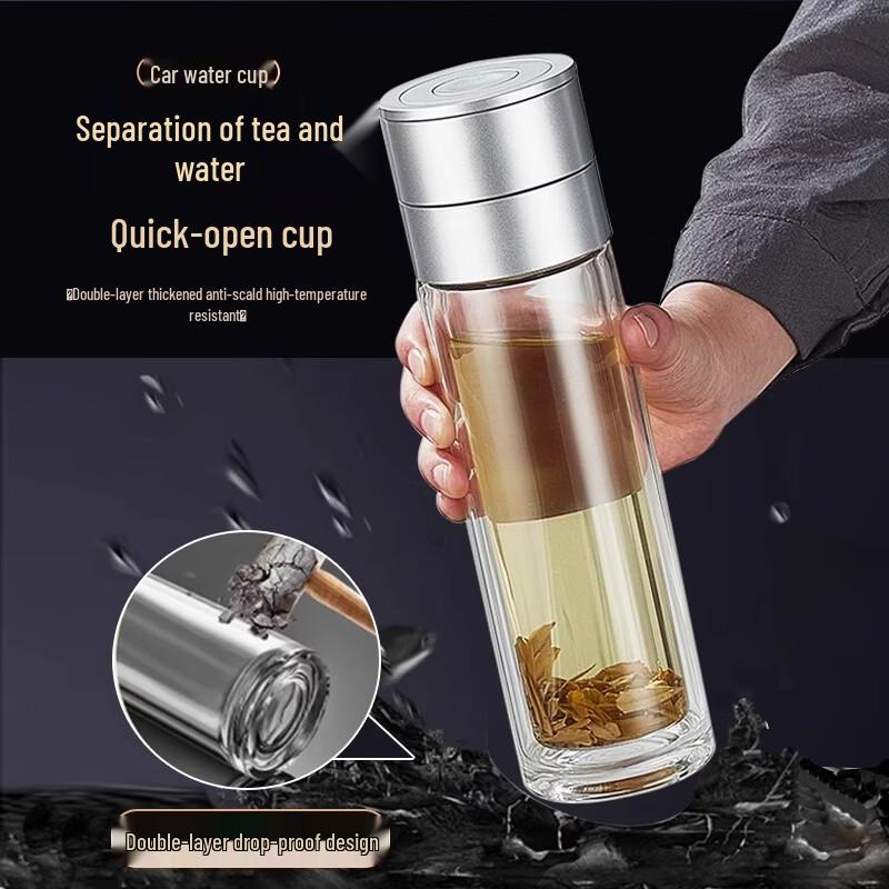 Shang Qi One-Touch Glass Water Bottle