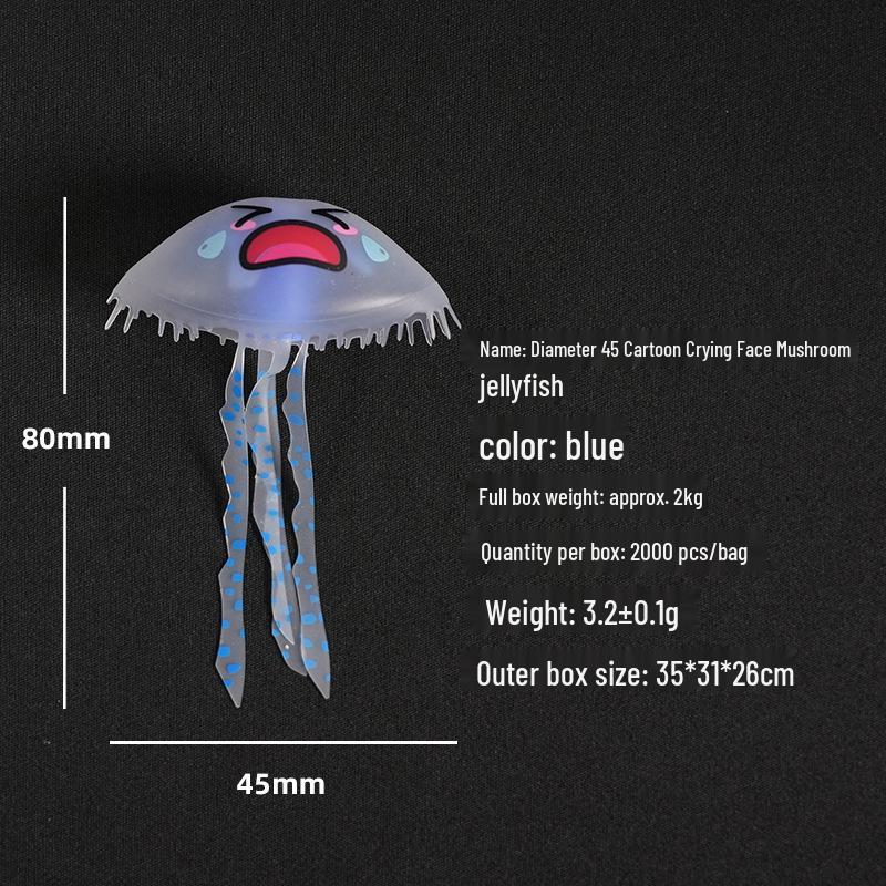 Mini Luminous Silicone Jellyfish for Aquarium Decoration