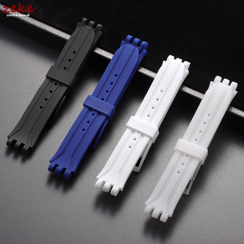 Silikon-Uhrenarmband 18mm für Swatch SUIB400 SUIK400 Wasserdichtes Weiches Gummiarmband Herren Damen Sport-Armband Zubehör Armband