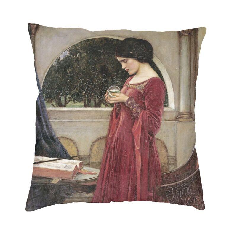 John William Waterhouse The Magic Circle Luxury Pillow Cover Decoration Painting Art Cushions for Sofa