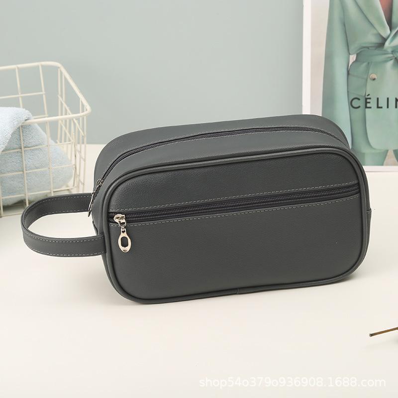 PU Leather Wash Bag For Men And Women Convenient For Going Out Multifunctional Waterproof Makeup Bag Towel Toothbrush Storage Bag