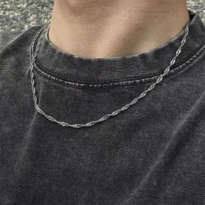 Titanium Steel Necklace Women Men Punk Hip Hop Cool Couple Chain