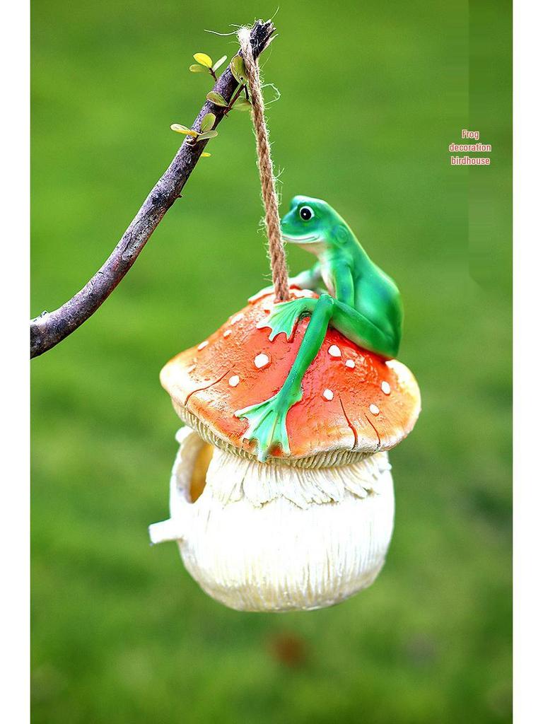 Xianci Outdoor Vogelhaus aus Massivholz: Garten-, Hof- oder Balkondekoration Ornament.