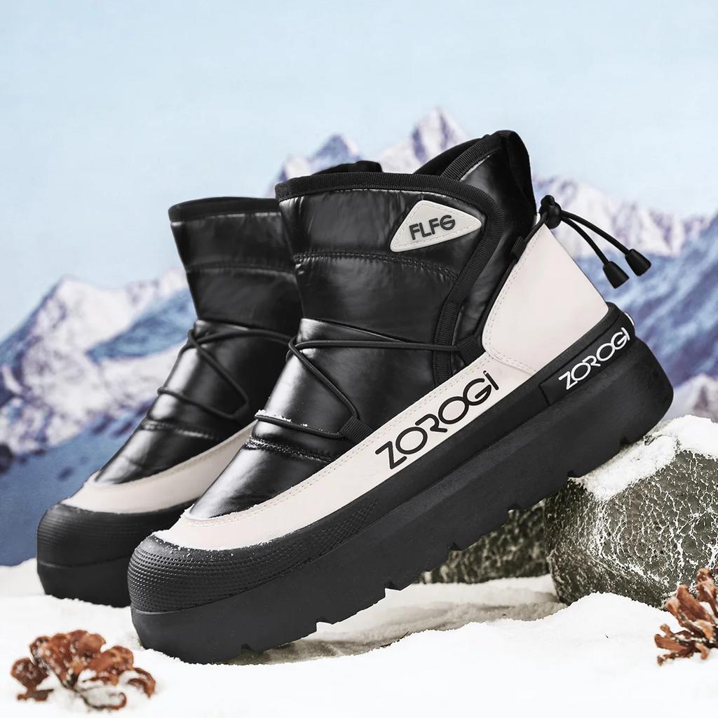 Winter Isolierte Verdickte Warme Herren Schneestiefel Outdoor Kältebeständig Wasserdicht Leicht Mode Herren Baumwollschuhe Botas Mujer
