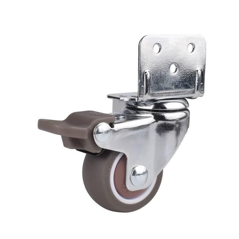 JNL L-Type TPR Rubber Silent Swivel Caster Wheels with Bearings