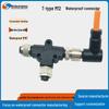 Waterproof Metal T-Type Tee Connector for 2, 3, or 4-Core Sensors, Ideal for Easy Docking at Base Stations