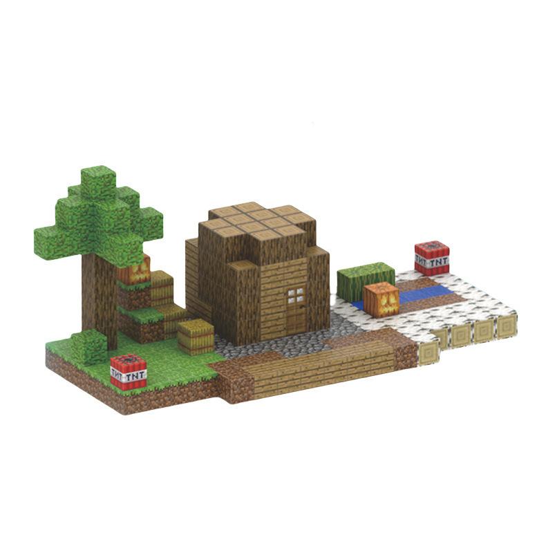 Magnetic World Building Blocks Village Chief House Magnetic Cube Set STEM Magnet Tiles for Kids