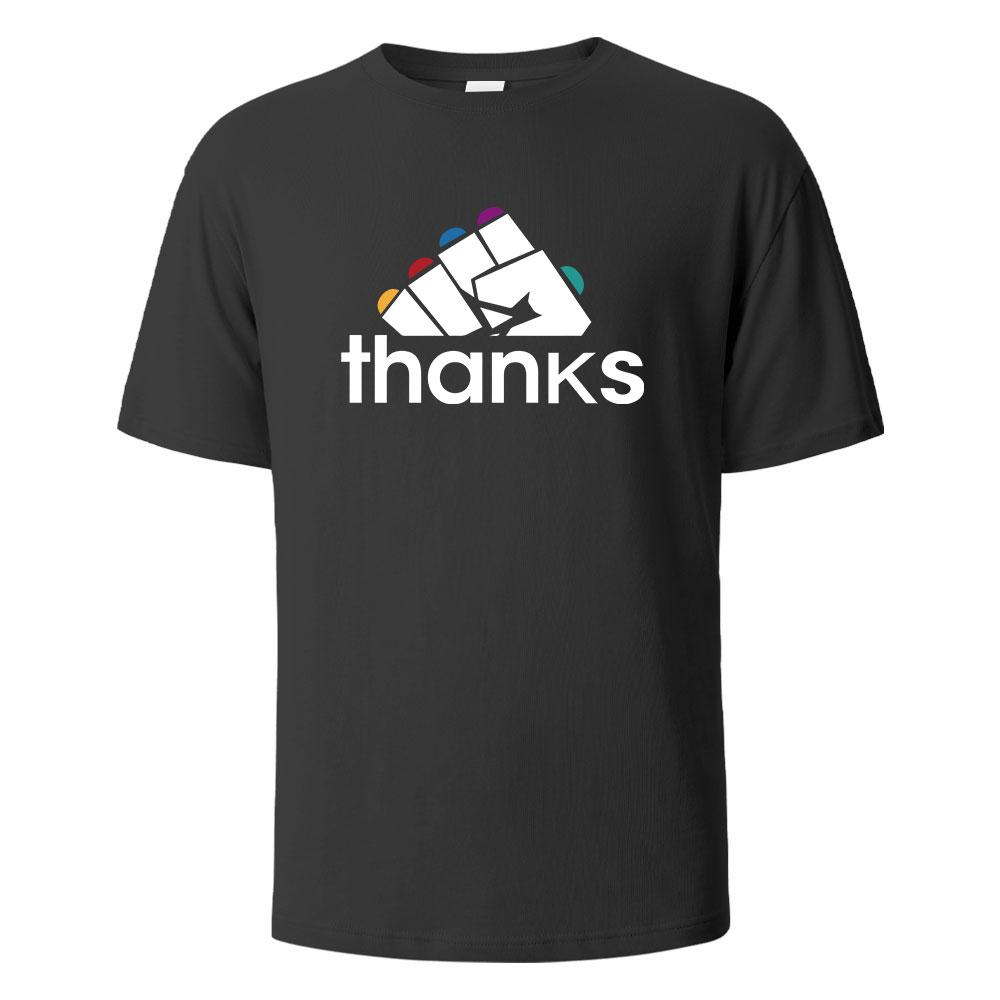 2026 Spring Summer Thanks Funny Graphic Printing TShirts Comfortable Pure Cotton Tops For Men Women