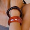 Maillard style, colorful resin, irregular bracelet, geometric temperament, exaggerated bracelet.