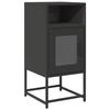 VidaXL Black Bedside Table 36x39x78 Cm Cold-rolled Steel, Side Table, Bedside Cabinet, Side Table for Bedroom, 853410