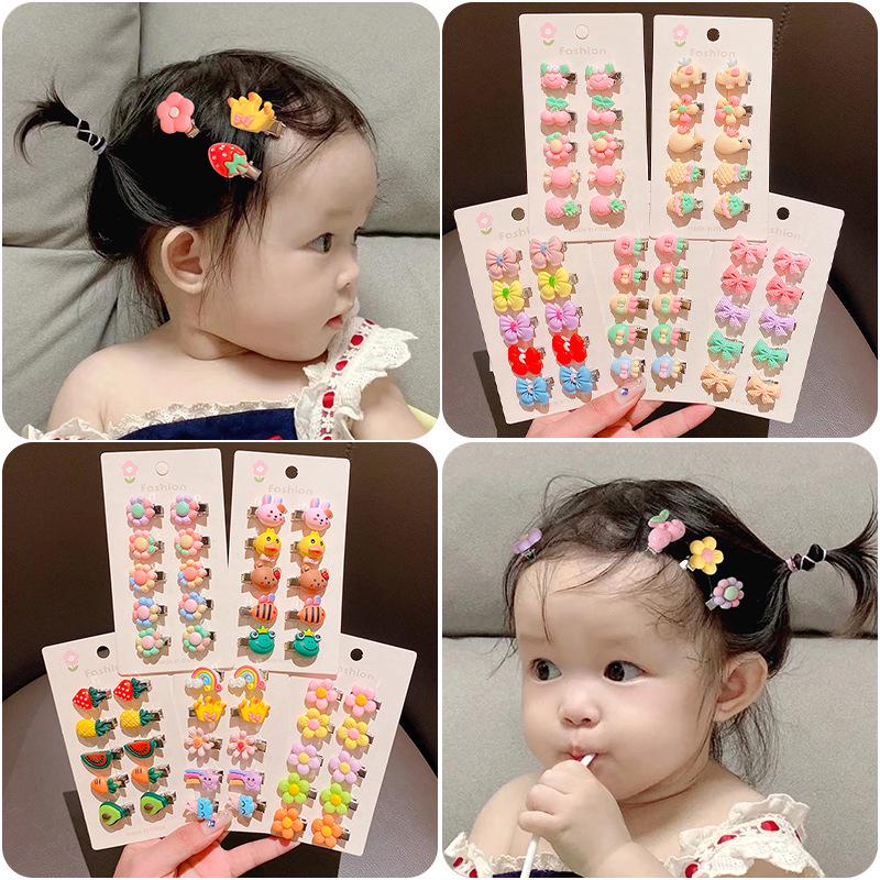 Infant Cartoon Hair Clips for Girls - Cute, Small Hairpins