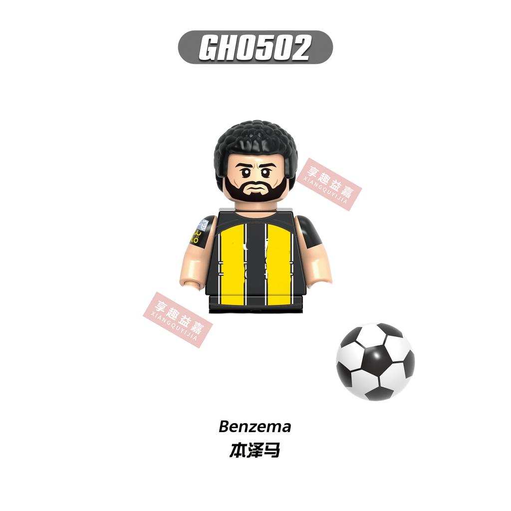 New  Single 4.5CM Soccers Athletics Sportsman Star Building Blocks Cartoon Mini Action Figures Toys For Kids Christmas Gifts