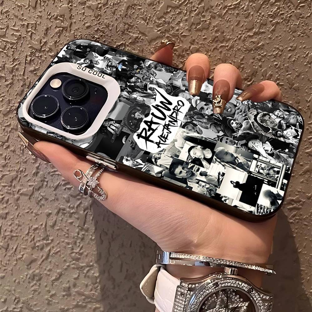 Epc Music R-Rauw Alejandro Rap Phone Case For IPhone 17 16 15 14 11 12 13 Pro Max Plus Pro Colored Silver Cover
