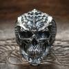 Bagues Crâne en Acier Inoxydable Punk Vintage pour Hommes Bagues Crâne Écailleuses de Dragon Punk Gothique Hip Hop Hommes Moto Rock Biker Bijoux