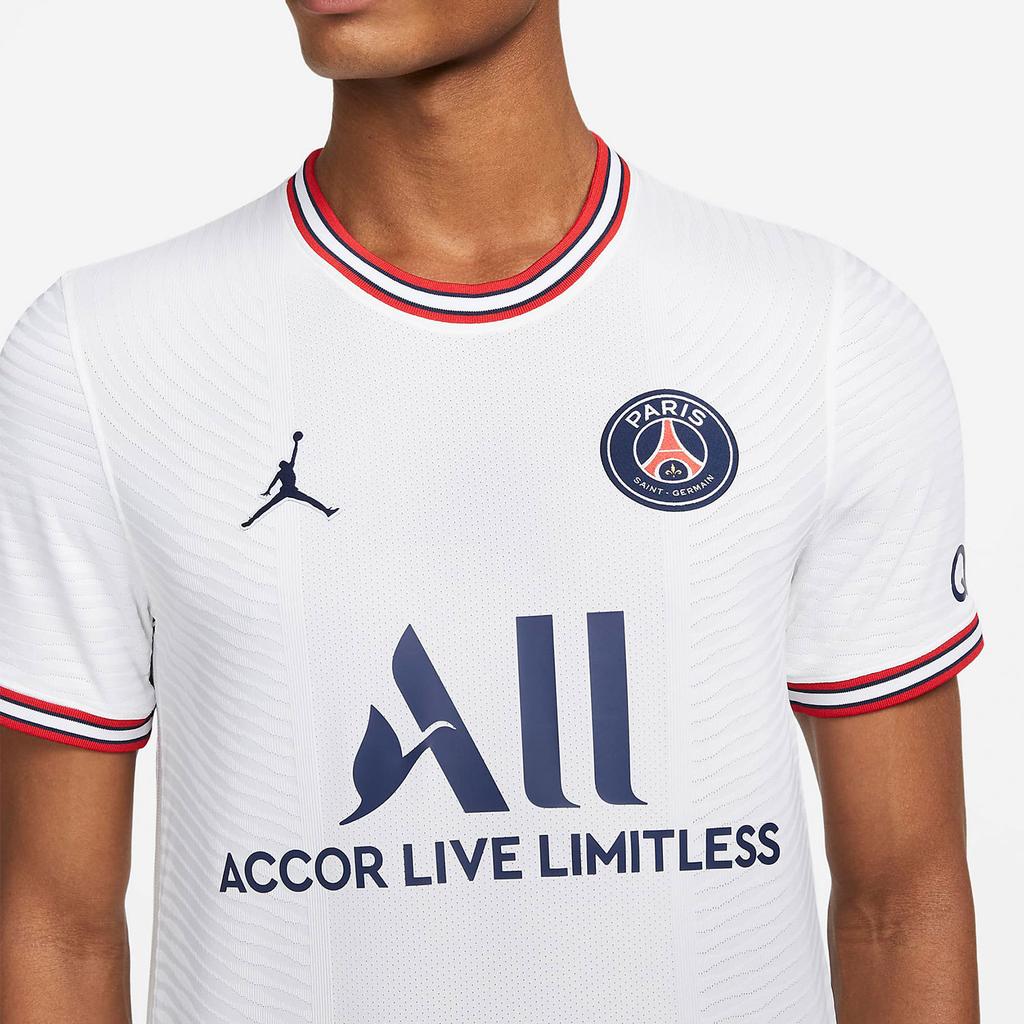 Jordan Paris Saint-Germain Spillerversjon 21-22 Sesongen Tredje Bortedrakt Fotballdrakt Kort Ermet Herre Topper Hvit DH7467-101
