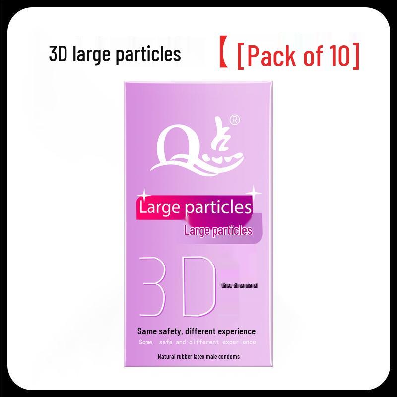 Q Point Ultra-Thin Pink Condoms with 3D Surrounding Particles - Odorless, Super Lubricated, Female Pleasure Enhancing.
