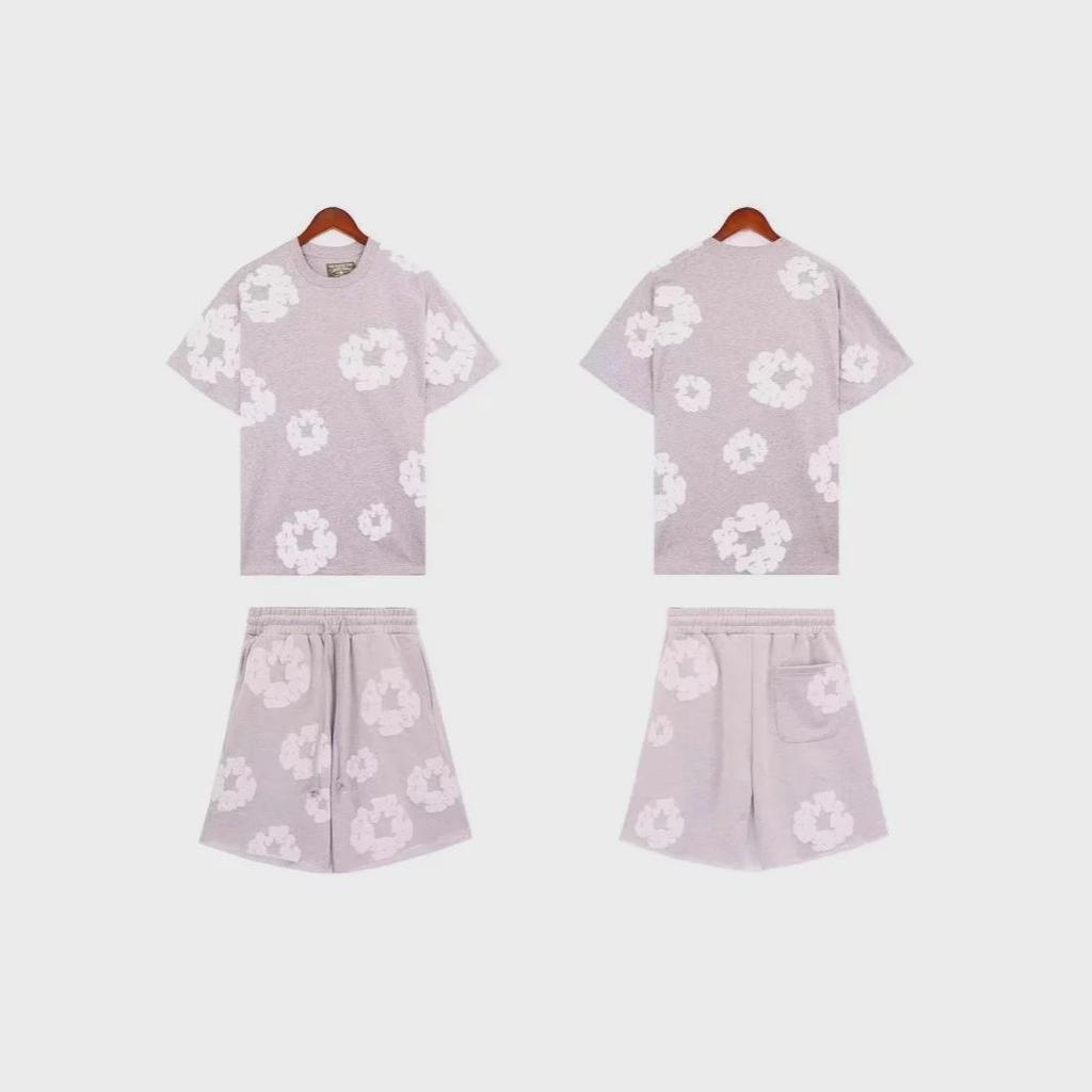 Kapok Print Spring/Summer Sports Casual T-Shirt & Shorts Unisex - New Trendy European & American Style