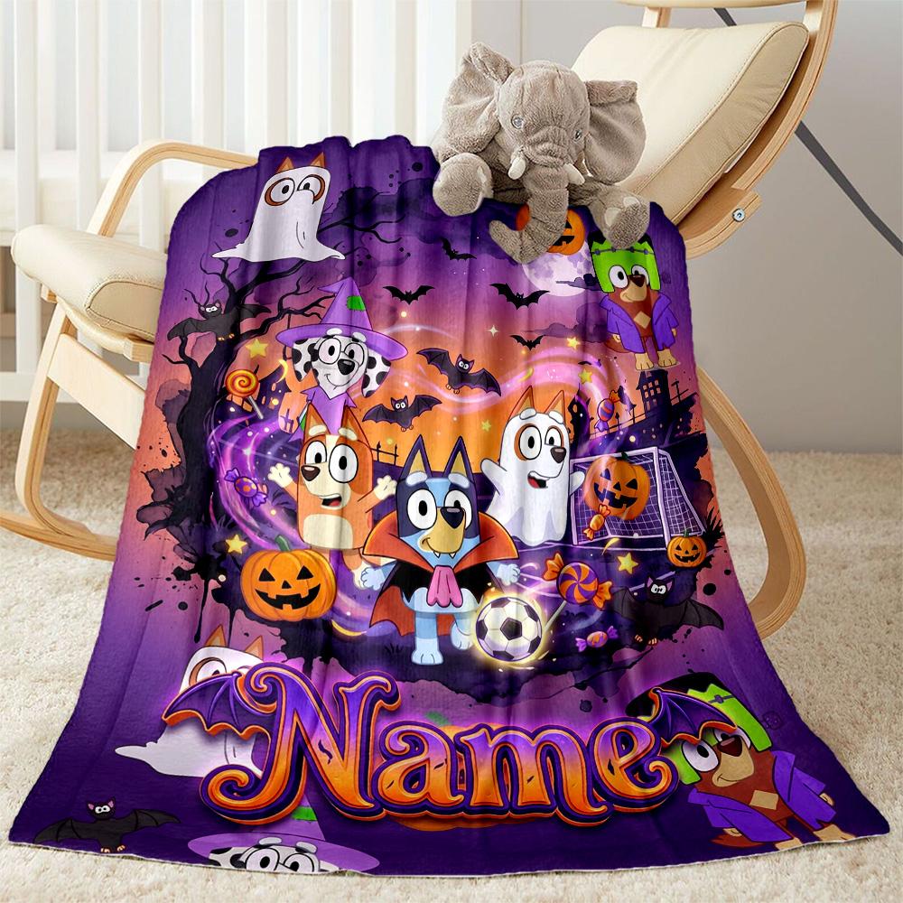 Christmas Adventure Pencilmates Customize Text Blanket Lightweight Personalized Blanket Warmthful Decor Perfect for Living Room Couch Sofa Picnics