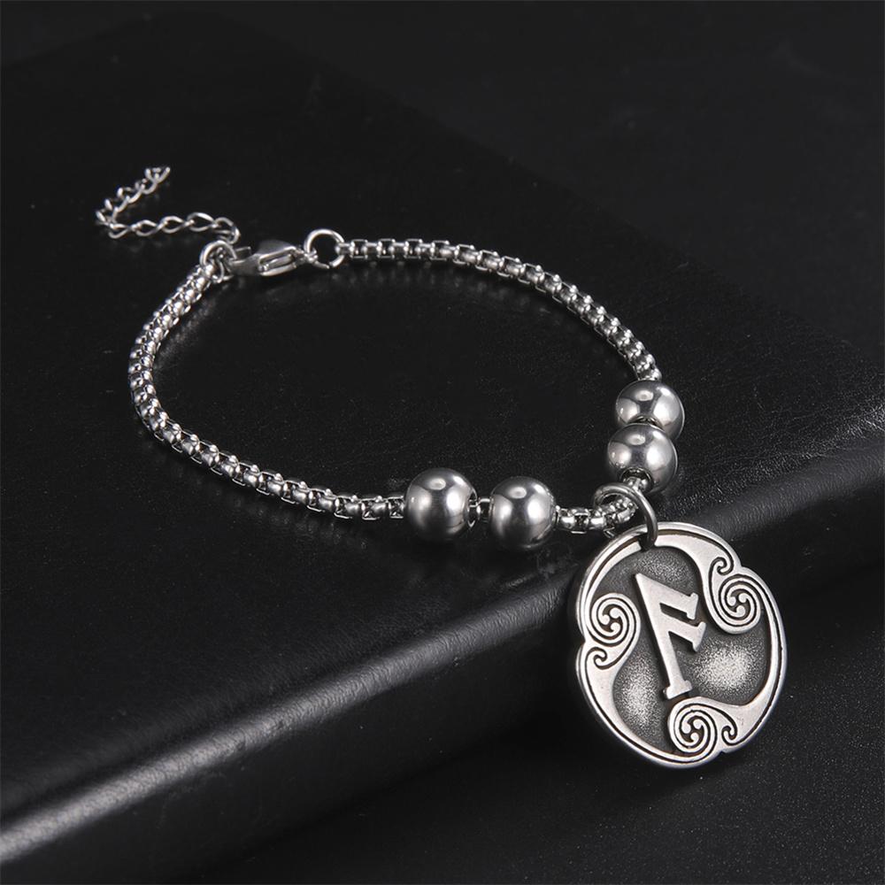 Vintage Norse Runes Bracelet for Men Stainless Steel Box Chain Mysterious Nordic Viking Rune Bangles Amulet Jewelry Gift