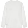 Calvin Klein Loose Fit Letter Casual Comfortable Round Neck Long Sleeve T-Shirt Unisex Tops Bright-White J327339-YAF