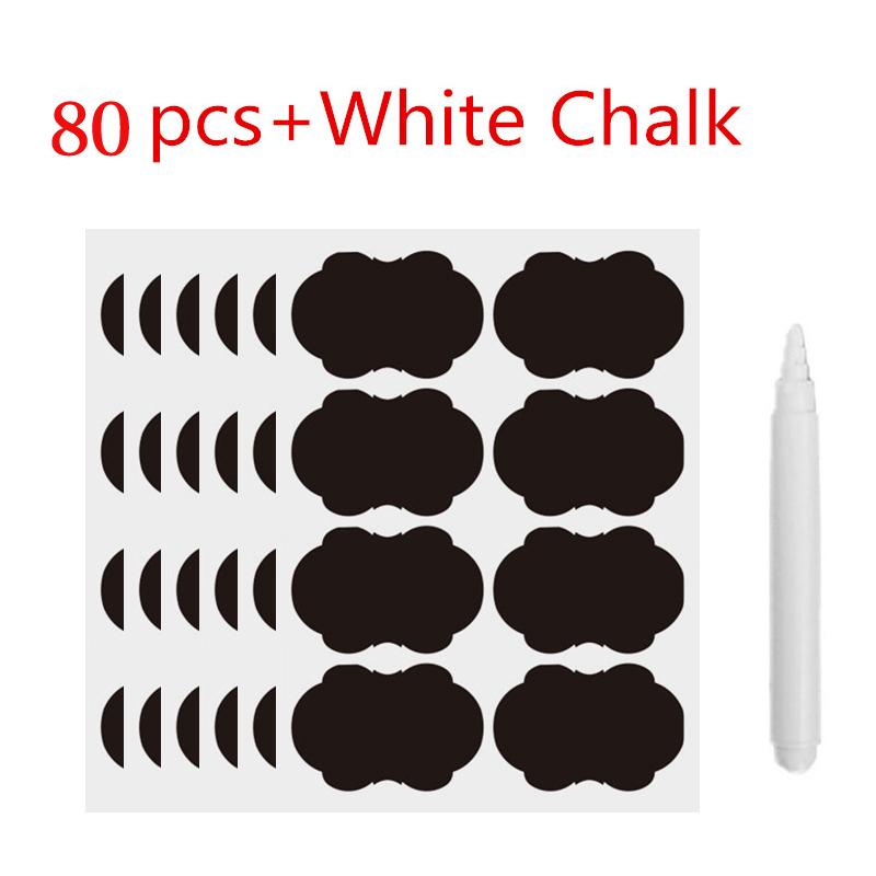 Waterproof Chalkboard Kitchen Spice Label Sticker Blackboard Stickers Home Jars Bottles Tags Blackboard Labels White Marker