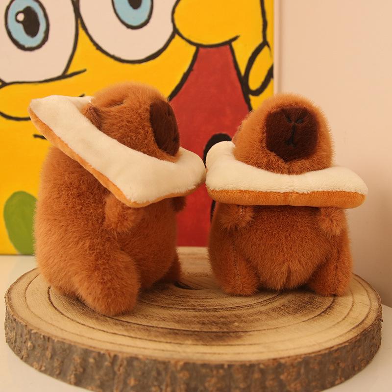 

Подвеска-рюкзак в виде гамбургера капибары: Милый плюшевый брелок-шарм 4-inch Regular Chain