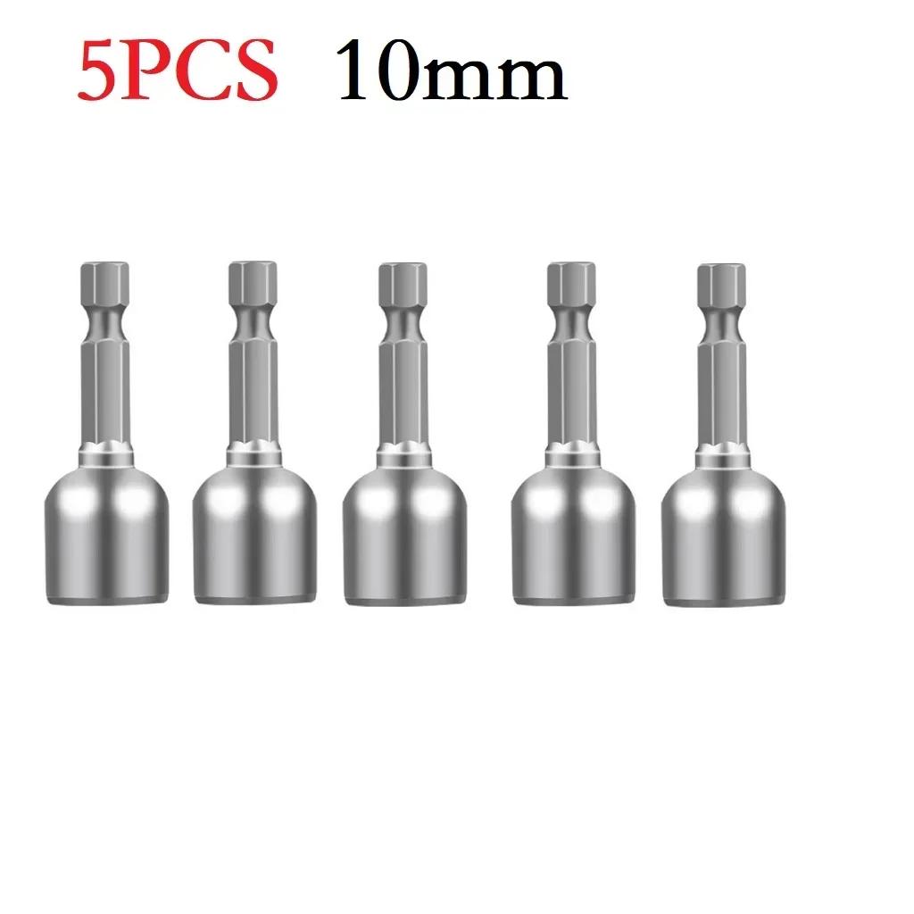 1ks 6-13mm Rázový nástrčný magnetický šroubovák na matice 1/4" šestihranná stopka Power maticový šroubovák Vrták Ruční nástroje 6/7/8/9/10/11/12/13mm