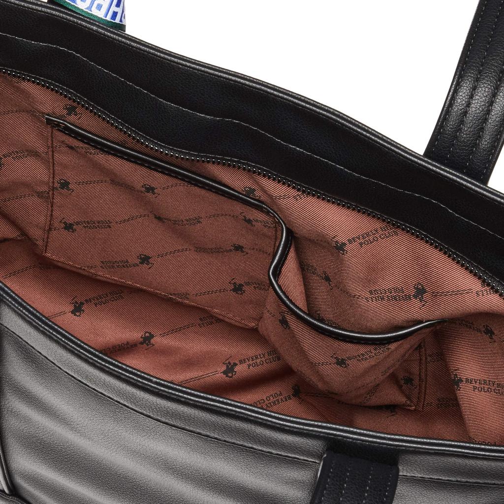 Beverly Hills Polo Club PU Tote Bag BH2008N Black X Black Women's