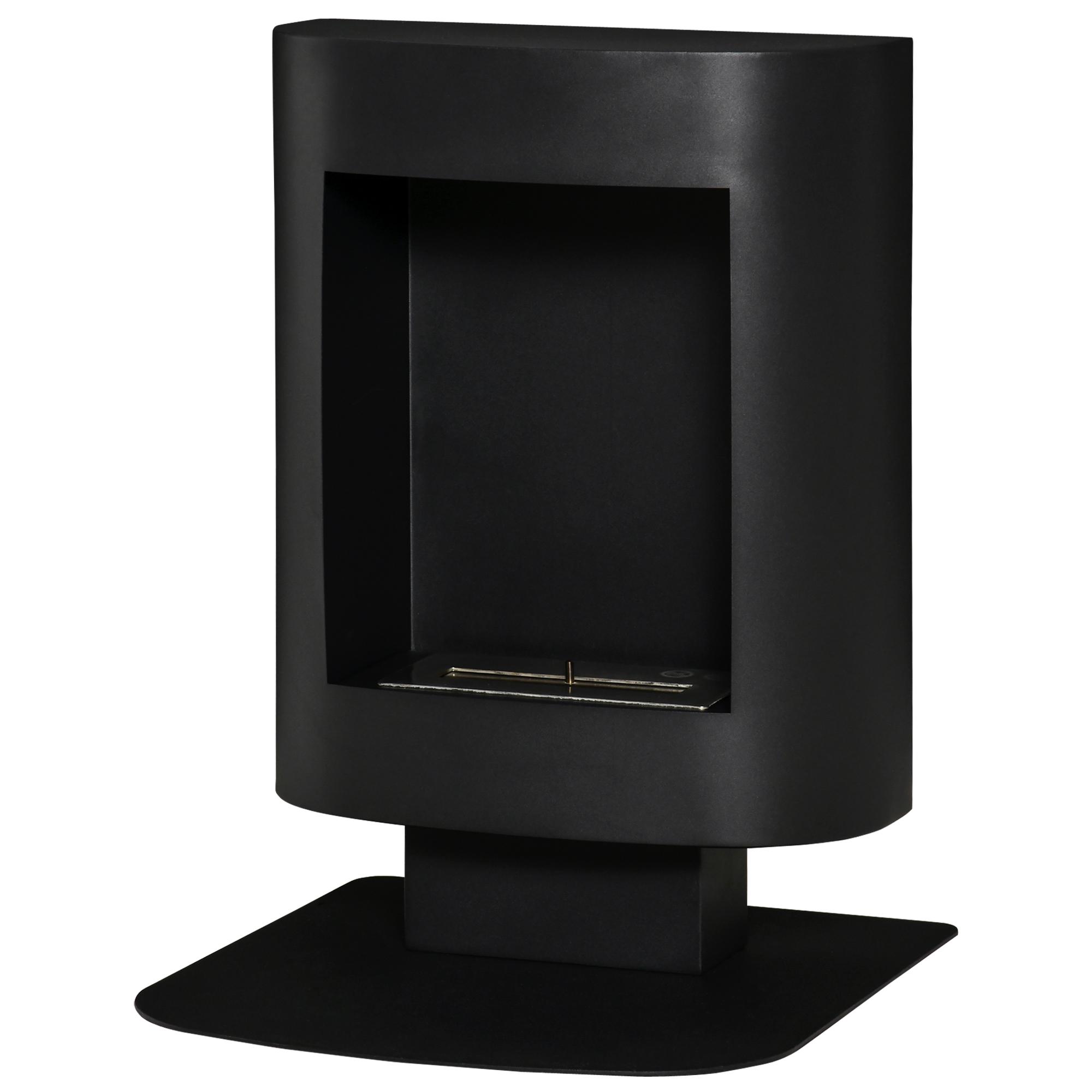 Cheminée au Bioéthanol Avec Réservoir de 0,9 L Couverture Jusqu'à 20 mètres carrés 46,5x53x65cm Noir