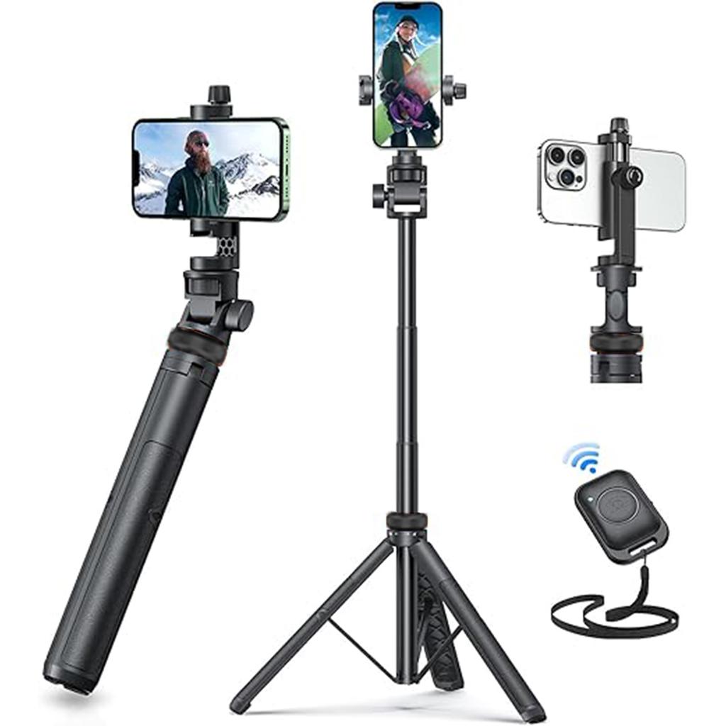 Kingjoy M080P Foldable Aluminum Alloy Telescopic Selfie Live Broadcast Table Mobile Phone Tripod Face Tracking Remote Control