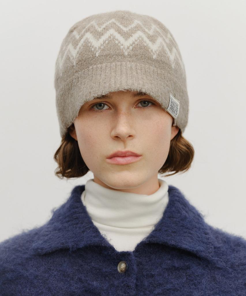 Malittepeulangsowajeobeo Fairisle Beanie Beige